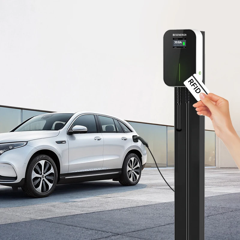 OEM Type 2 22kw 32A RFID Wall mount ev charging station for car charger