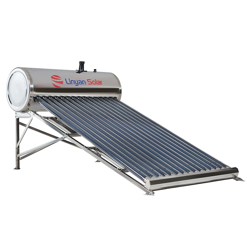 LINYAN China Non- pressure Vacuum Tube Solar Hot Water Heater  Stainless Steel Solar Bolier Calentadores de Agua Solares