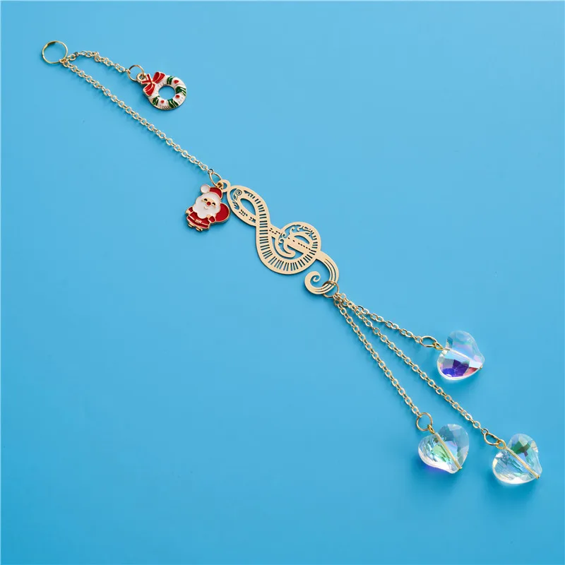 New AB colorful custom clouds moon shaped home Christmas decoration hanging pendant glass crystal sun catcher