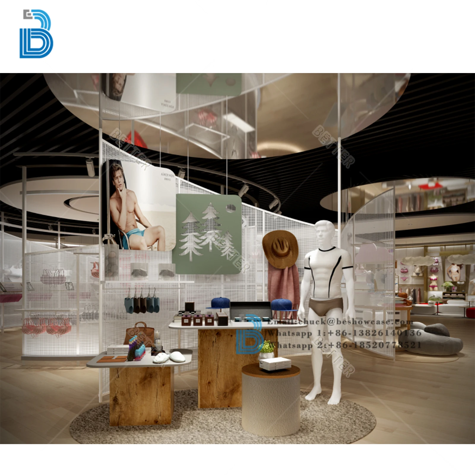 bespoke Lingerie Fixture Lingerie Store Design Boutique Shop Lingerie Display Rack Store Fixture