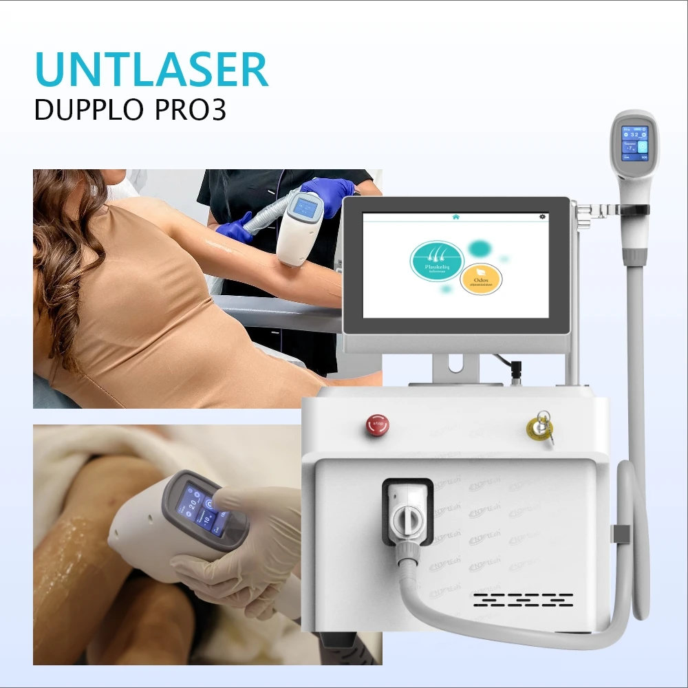 Newest model diode laser machine 755 808 1064 diode triple wave portable laser hair removal 800w painless 808 diode laser
