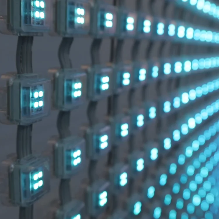 outdoor high quality IP67 hanging curtain flexible soft led mesh curtain screen for stage hd wall display