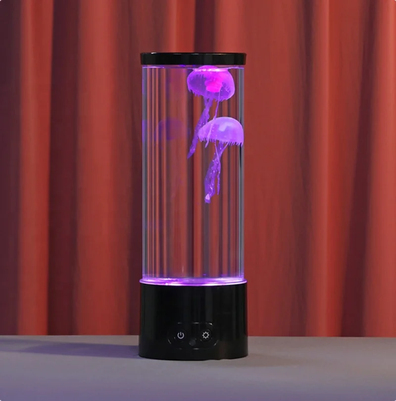 Jelly Fish Tank Aquarium Mood Lamp LED Desktop Jellyfish Lava Lamp with Color Changing Light Effects