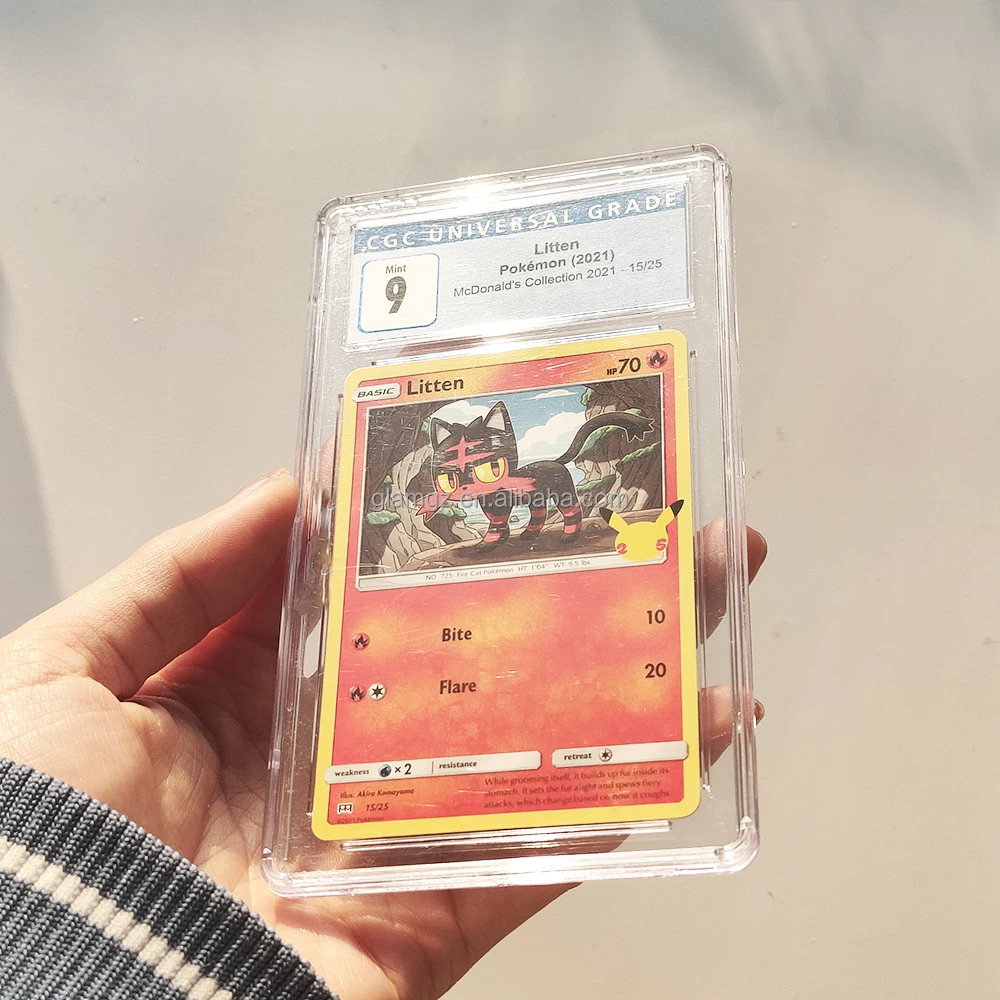 Plastic Display Card Case Sports Baseball Football Basketball Trading Collecting Graded Card slabs For Pokemon Card Holder
