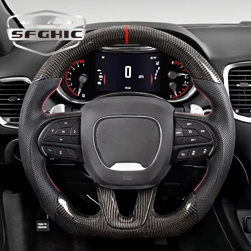 Carbon Fiber Steering Wheel For Dodge Charger Challenger Chargersrt Challenger SRT 2015 Customized Car Steering Wheel
