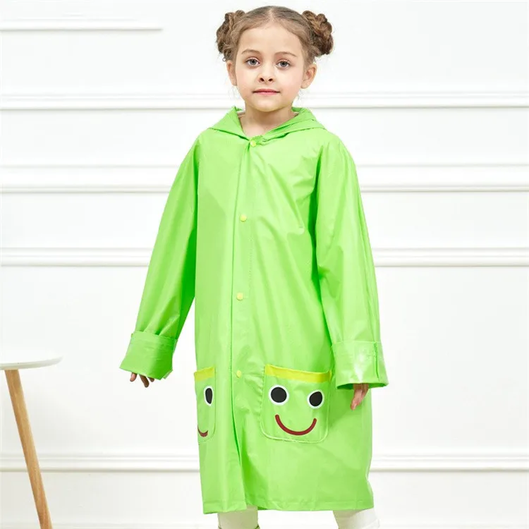 Good quality clear plastic children raincoat kids rain poncho 100% polyester  raincoat