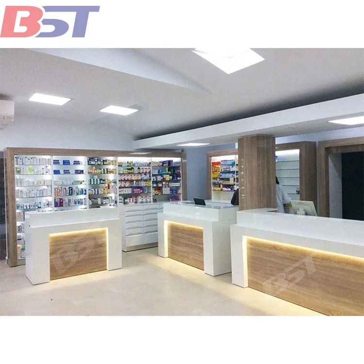 Custom High Quality Artificial Stone Retail Display Stands Retail Display Racks Shopping Cashier Desk