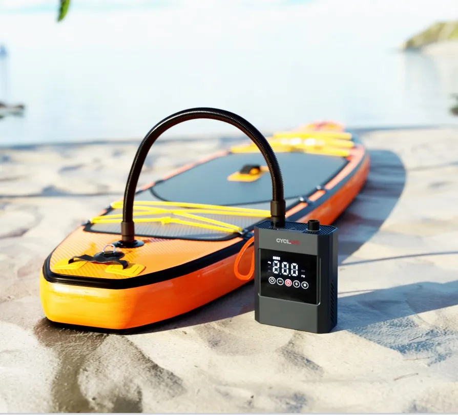 Manufacturer High Pressure Electric Paddle Board Air Compressor DC12V/Rechargeable SUP Air Pump Digital Portable Inflator