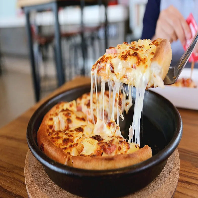 Aluminum Round Pizza Pan Non-stick Pizza Baking Tray With Multiple Size For Bakery