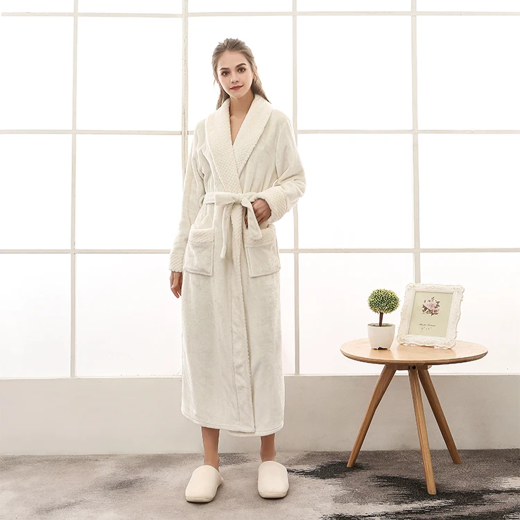 high quality custom soft luxury spa hotel sleepwear bathrobe for womens