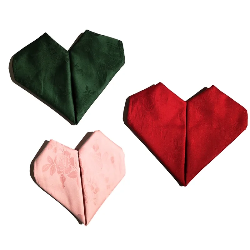 Red Mexican Dinner Table Floral Cloth Napkins Ornament Polyester Cloth