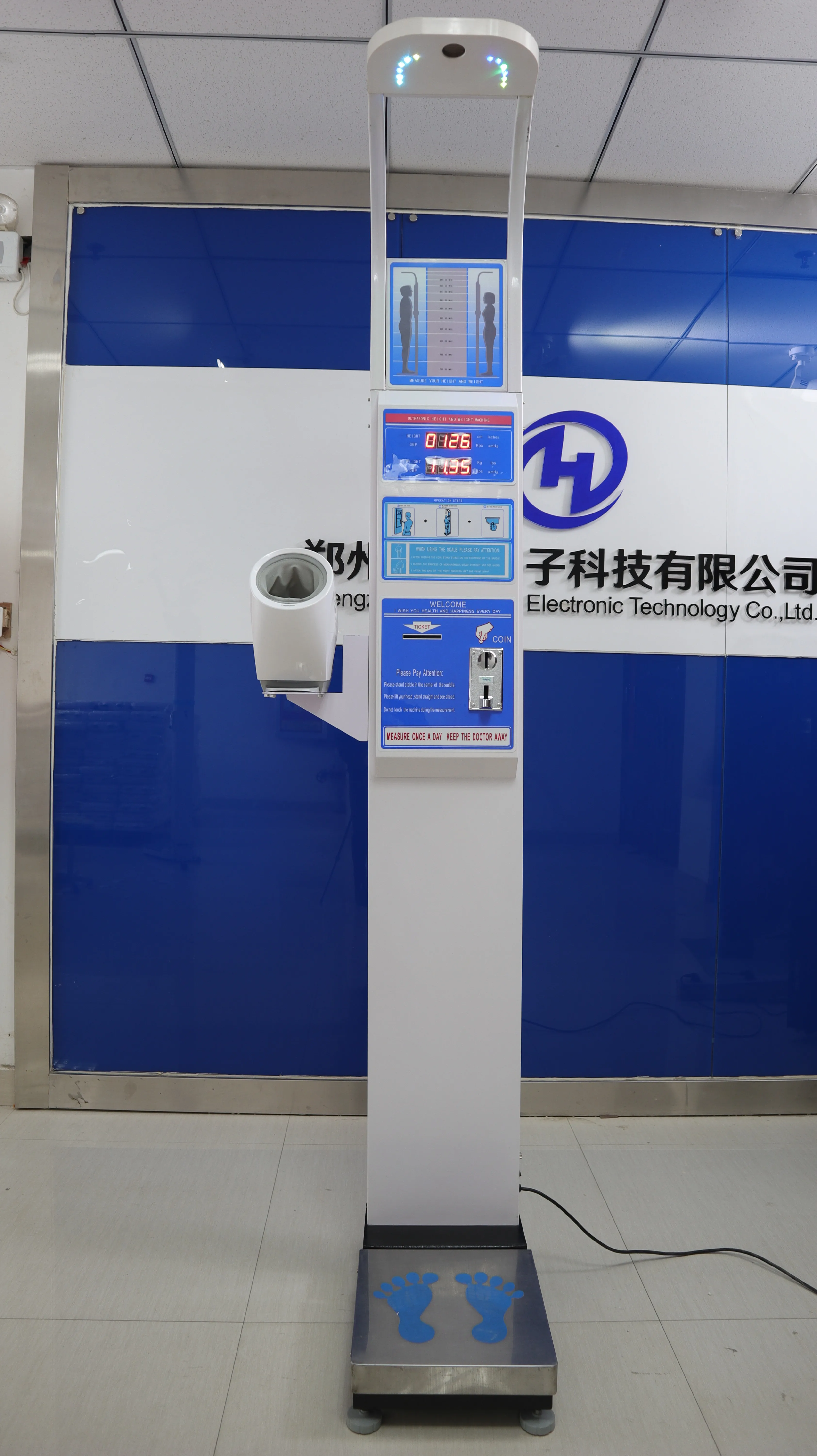 Blood pressure coin operated Height Weight  Scale Balance With CE  Certification