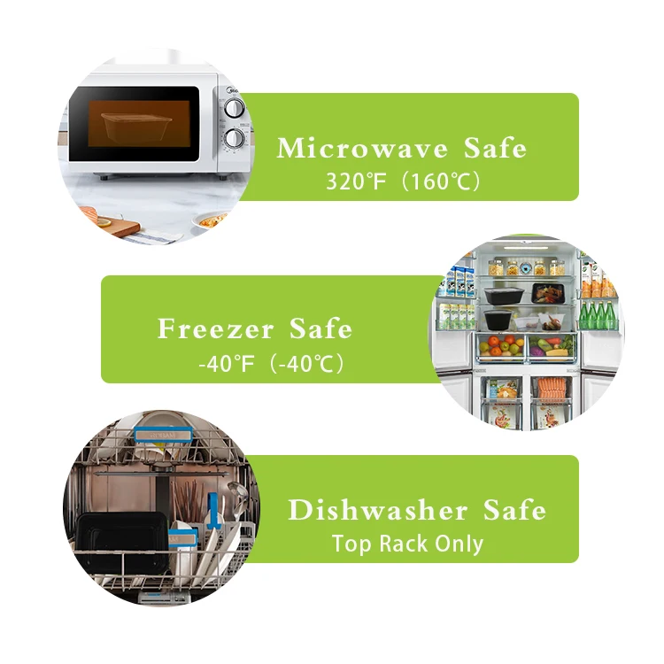 750ml Takeaway Microwavable Plastic Disposable  Food Storage container transparent pp plastic Lunch Boxes one time use