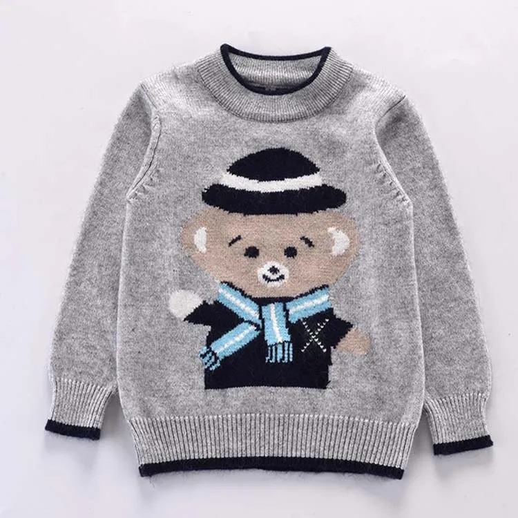 
China factory OEM high quality cute cartoon design knitted toddler sweater 