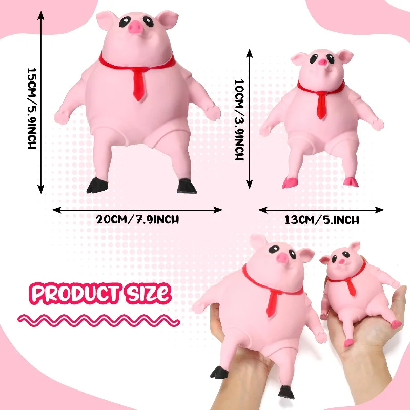 Cute New Novelty Design tpr Squeeze Fidgets Sensory Anti Stress Squish Pig toy Cute Squishy Pig for Kids and Adult