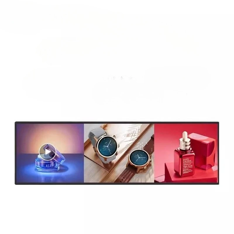 23 24 35 37 Inch Ultra Wide Shelf Edge Advertising Digital Signage Monitor Type Stretched Bar Lcd Display Screen