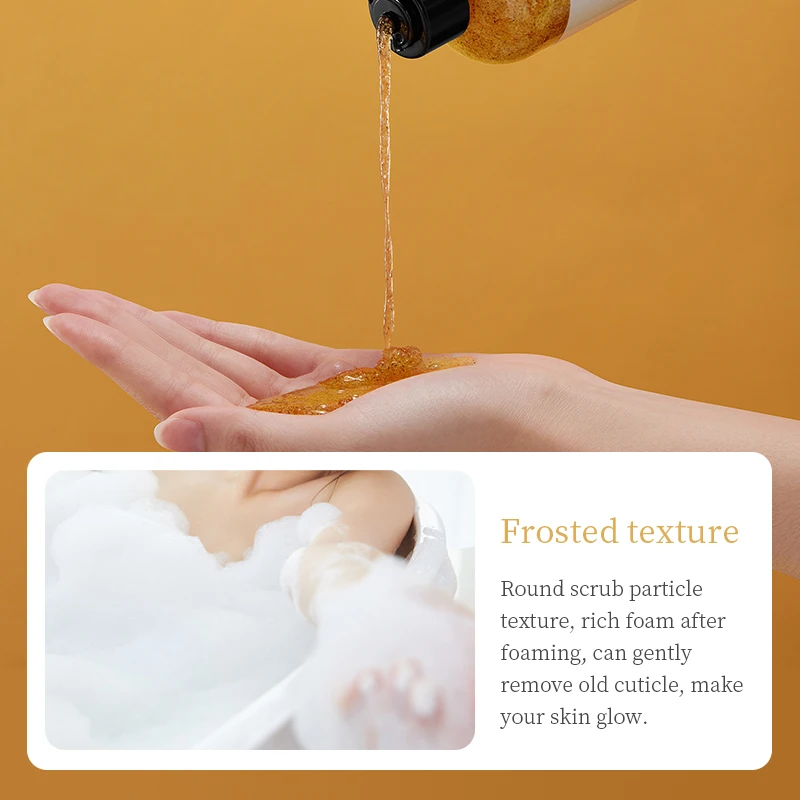 OEM IMAGES wholesale lemon skin whitening lightening scrub body wash shower gel for women