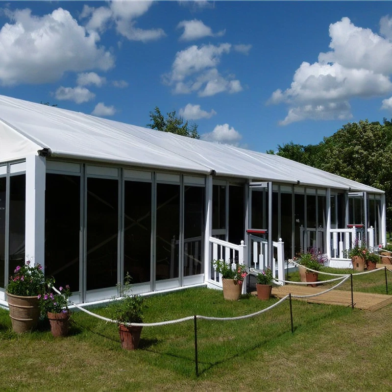 insulated aluminium roof tent with ABS solid wall clear tent luxury glass tents for events