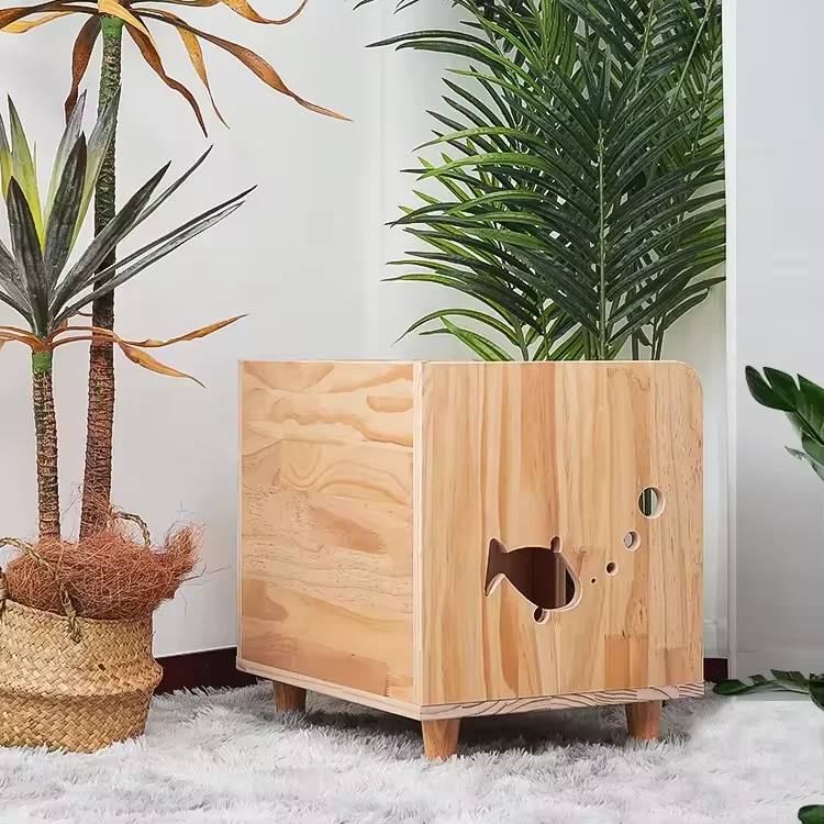 Квадратная кровать в форме телевизора кошачий помет дом мебель для кошек деревянный шкаф