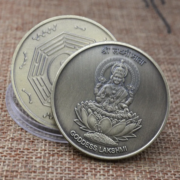 Индийская богиня lakshmi антикварные медные монеты новый дизайн Индия бронза счастливая монета