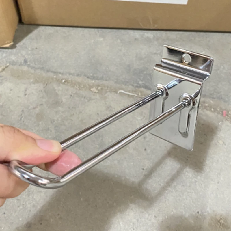 Factory U-type double hook slatwall display hooks retail store hanging hooks