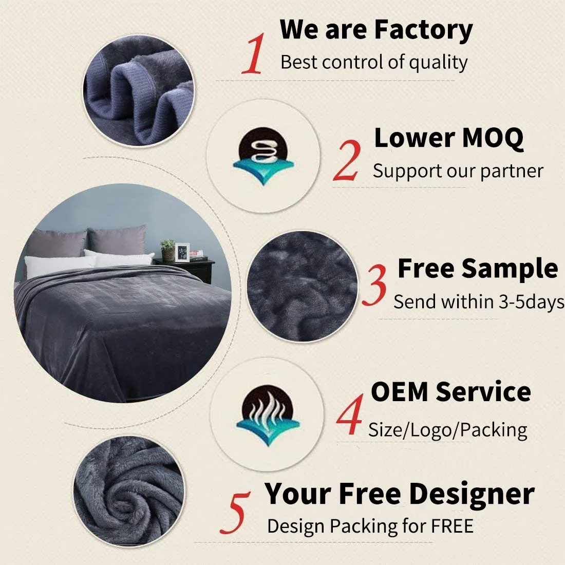 Korean Style Airline Airplane Travel Raschel Comforter Blankets