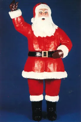Santa claus fiberglass sculpture fiberglass custom made sculpture