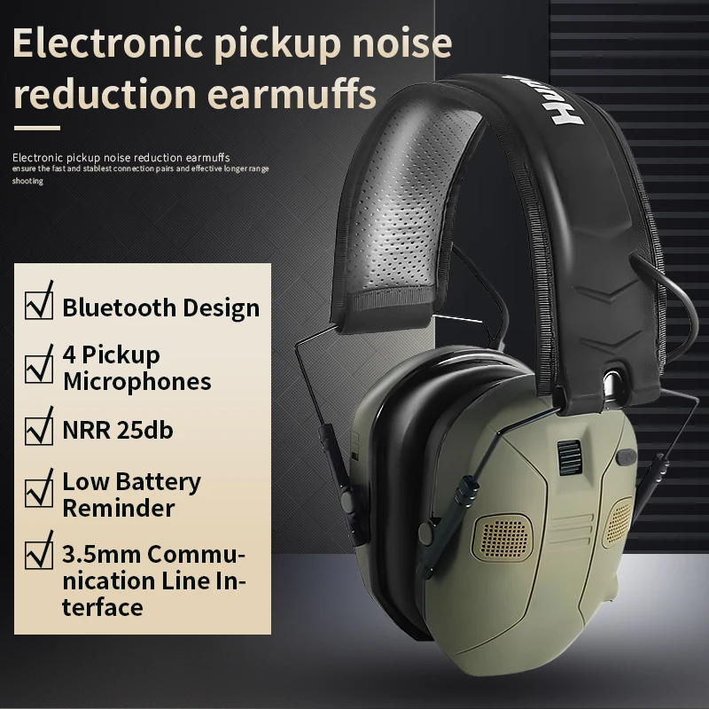 Bluetooth Electronic Shooting Earmuffs Hearing Protection Headset for Shooting and Hunting