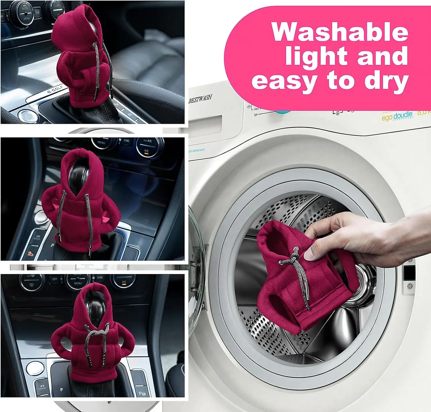 Automotive Interior Universal Gear Shift Knob Cover Fashionable Creativity Mini Sweatshirt Car Gear Hoodie Cover