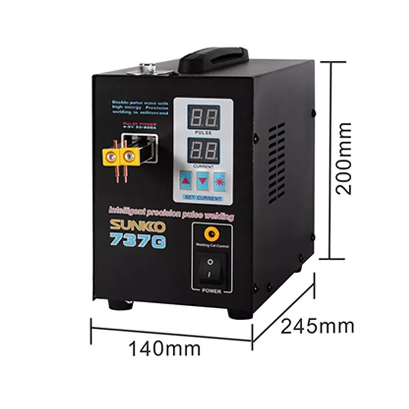 Hot Seller Sunkko 737g 1.5kw Intelligent Precision Pulse Welding 18650 Battery Spot Welder