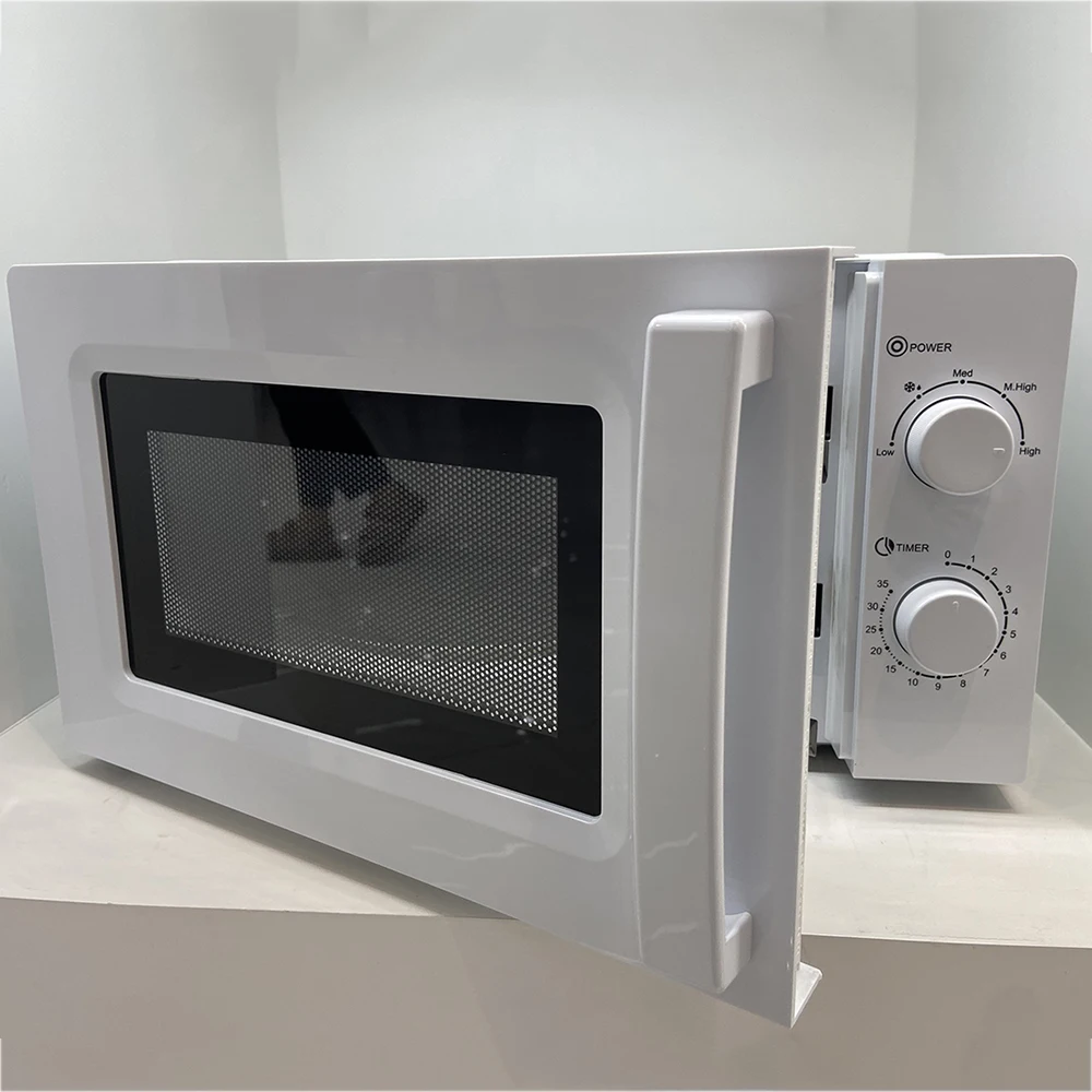 20 л белая полностью большая стеклянная дверь микроволновые уровни мощности цифровая микроволновая печь с хромированной ручкой