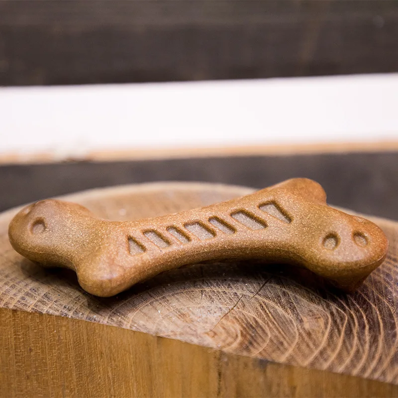 Manufacture Bone Shaped Pet Chew Toys wood Scented wooden Bone Dog Molar Toys