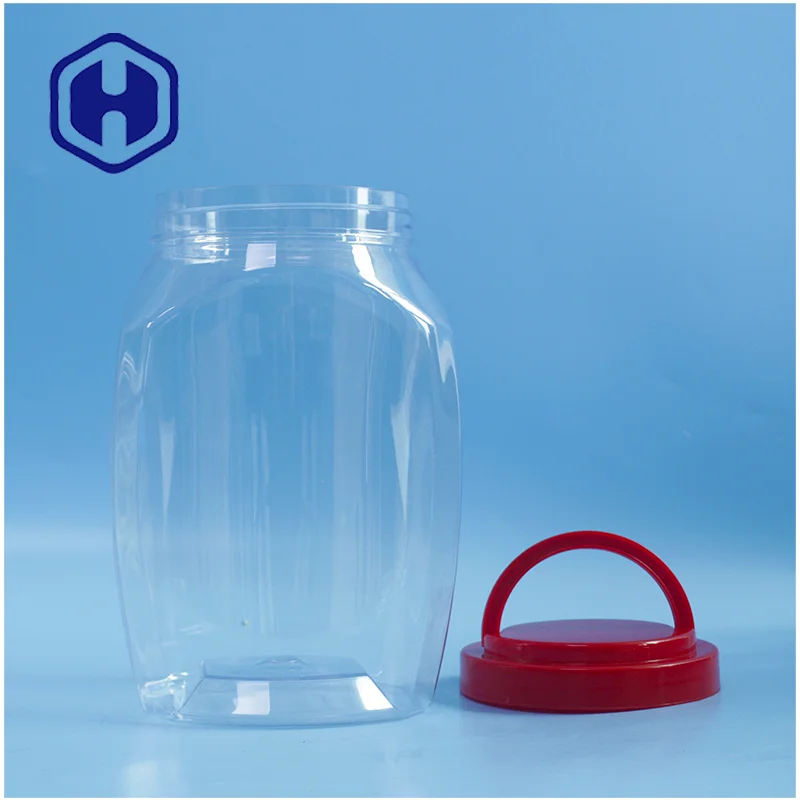 1800ml large wide open mouth plastic food jar for cookies peanuts