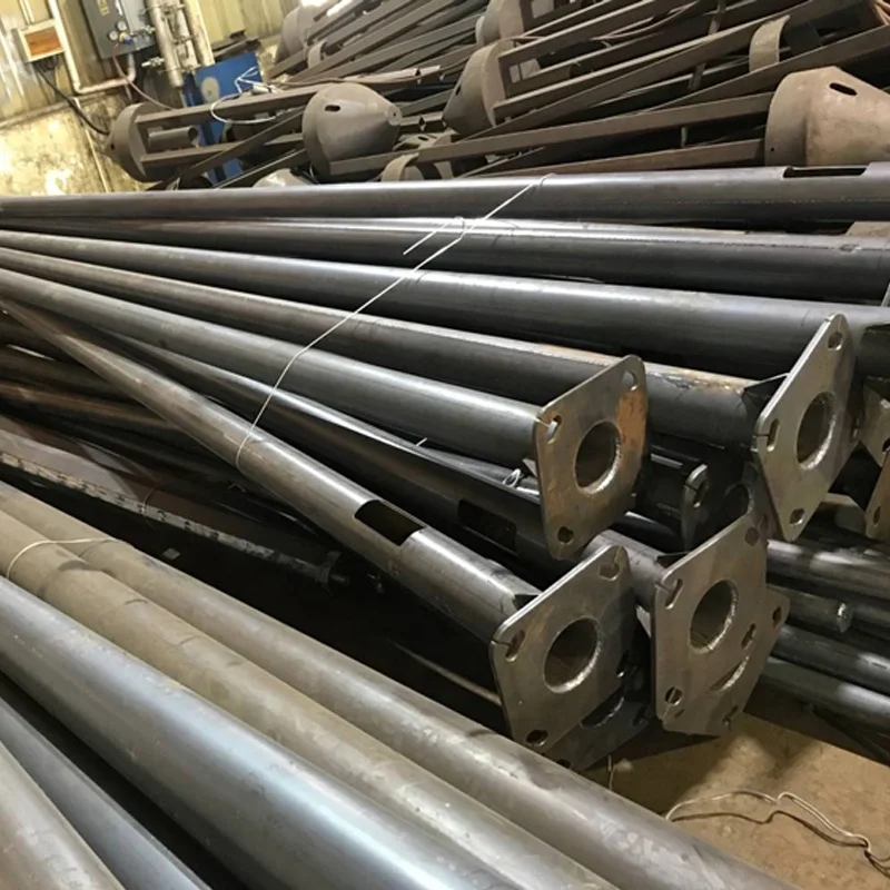 Factory Wholesale Curved Double Single Arm Outdoor Lighting Steel Pole Highway Lot Led Light Post Landscape Garden Lamp Pole