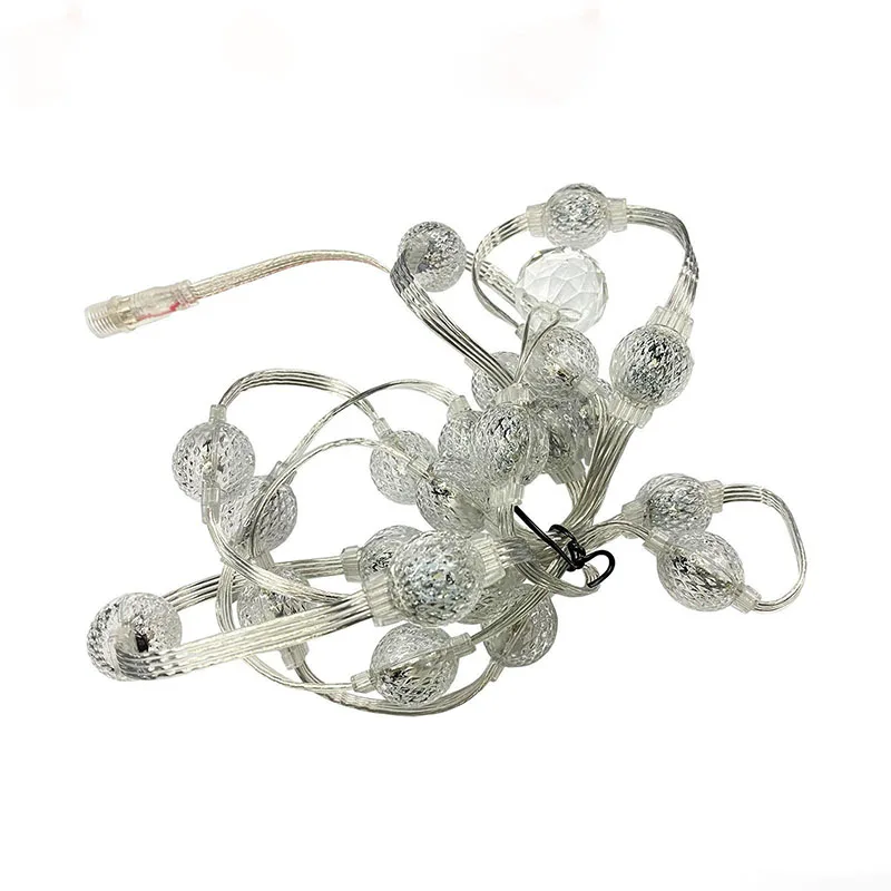 360 degree led pixel ball rgb colorful 12V christmas lights  WiFi intelligent control led disco 3d ball string light