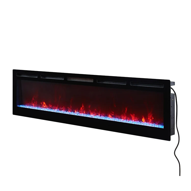 Factory Wholesale 30'36'42'50'60'72' Wall Recessed Support APP Alexa Voice Control Modern Smart Electric Fireplace