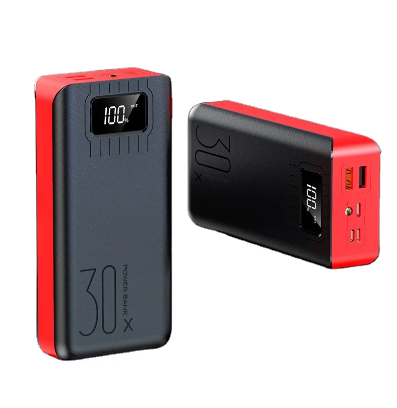 Настоящий внешний аккумулятор 30000 мАч, быстрое зарядное устройство большой емкости, внешний аккумулятор для кемпинга
