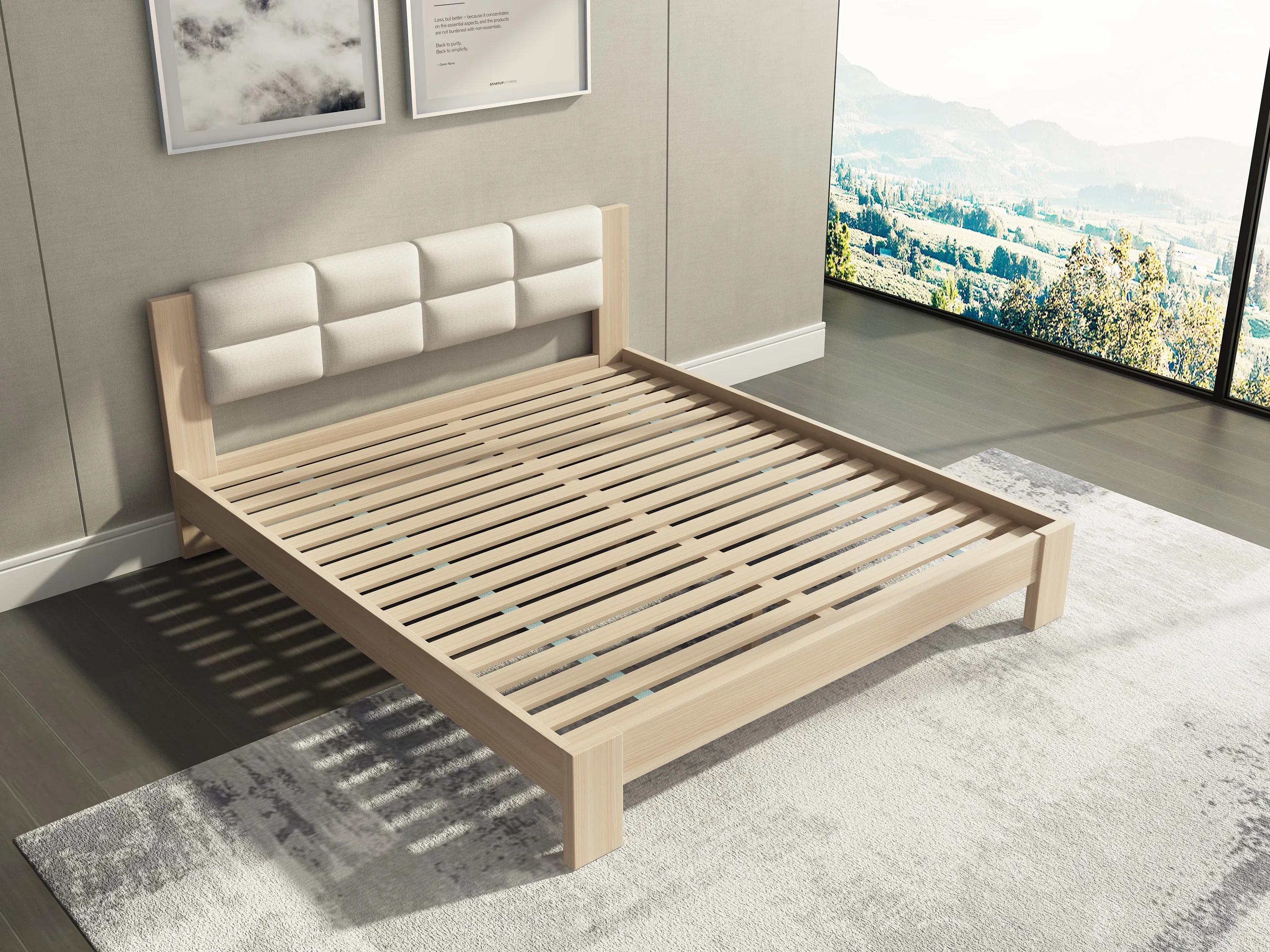 Japanese Low Platform Storage Bedroom Furniture With Good Price