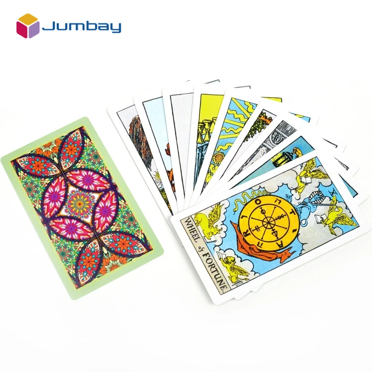 Custom Black Red Blue Any Color printing Mix Up Business Tarot 80 Cards With Storage Box