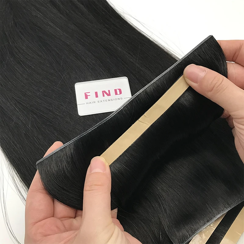 Гениальная лента Express Weft на методе naues Design nahtlose XO unsichtbare flache Schuss Loch Twin Tab Haarverlangerungen