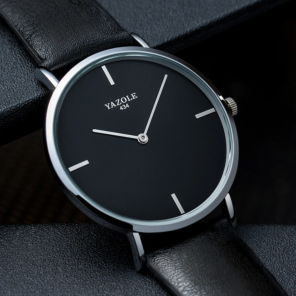 Роскошные наручные часы YAZOLE D 434 под заказ, оптовая продажа 2023, Лидер продаж, классические мужские минималистичные часы с частной этикеткой