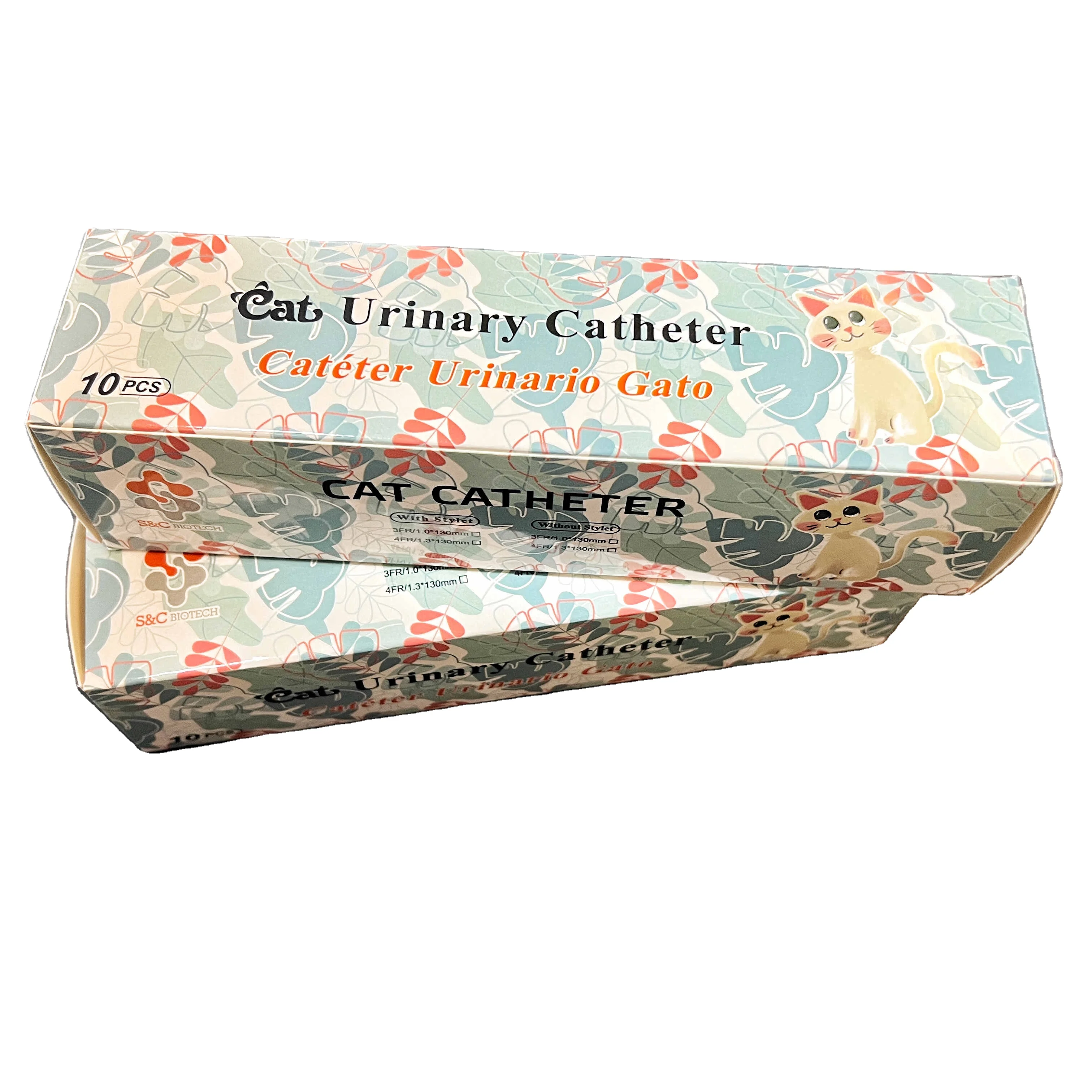 Manufacturer price cat urinary catheters 1.3*130mm  veterinary PVC urine catheter tom cat catheters 4FR