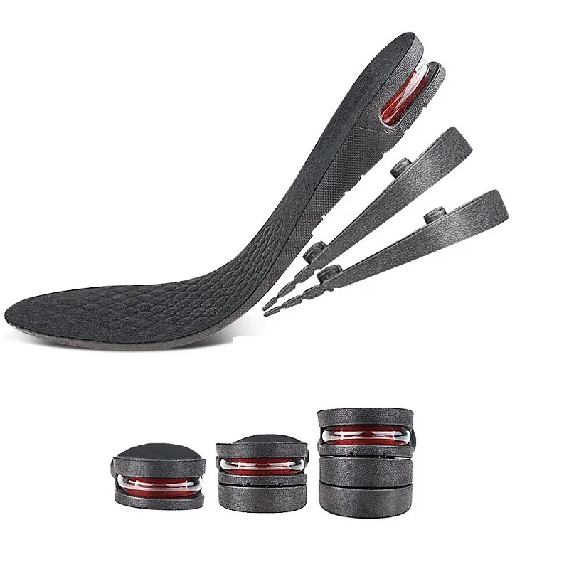 2022 New Arrives for women and man tailor able PVC material  increase 5.5 CM  three  layer height insole