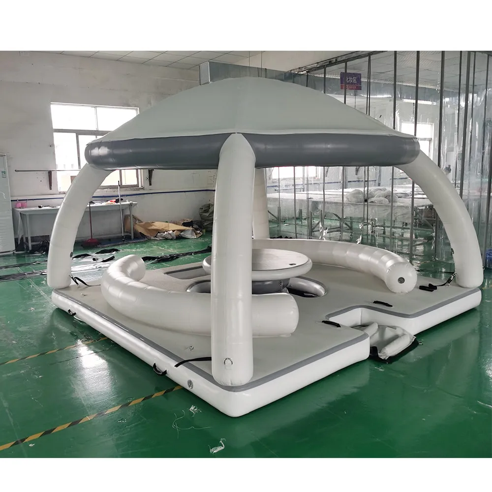 Inflatable Dock Deck Inflatable Floating Platform OEM ODM Drop Stitch DWF Water Floating Air Pontoon Inflatable Dock