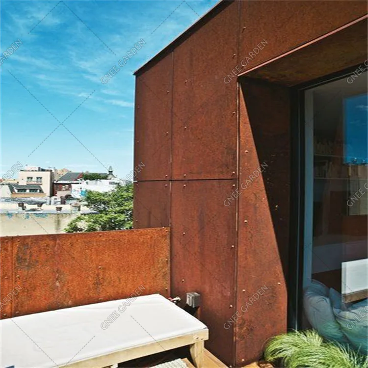 Modern steel cladding design facade curtain wall corten steel sheeting for cladding and fittings