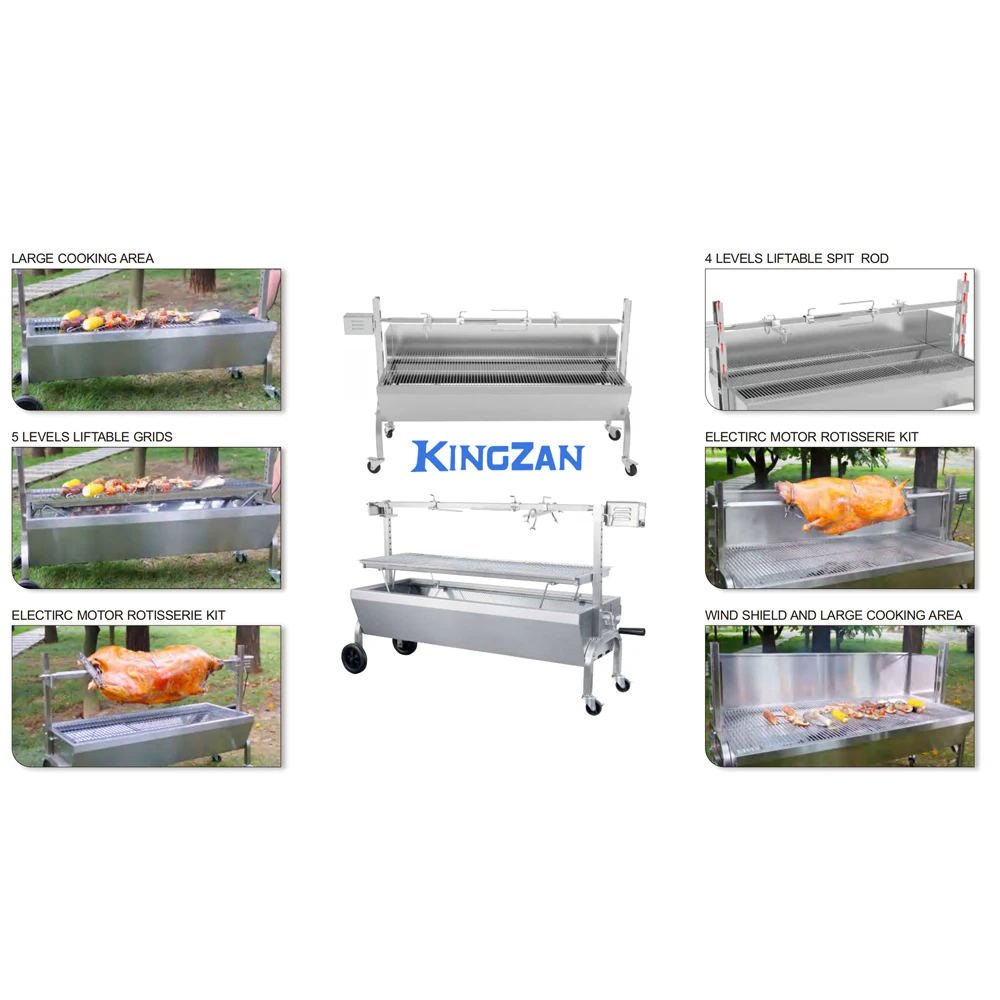 High Quality gas BBQ Grill Portable Metal Oven for Gas and Carbon Propane Electronic Ignition for Camping and Parties