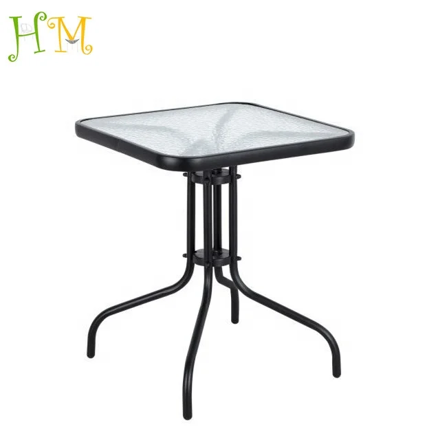 Cheap 60CM Square Tempered Glass Top Coffee Table Made In China