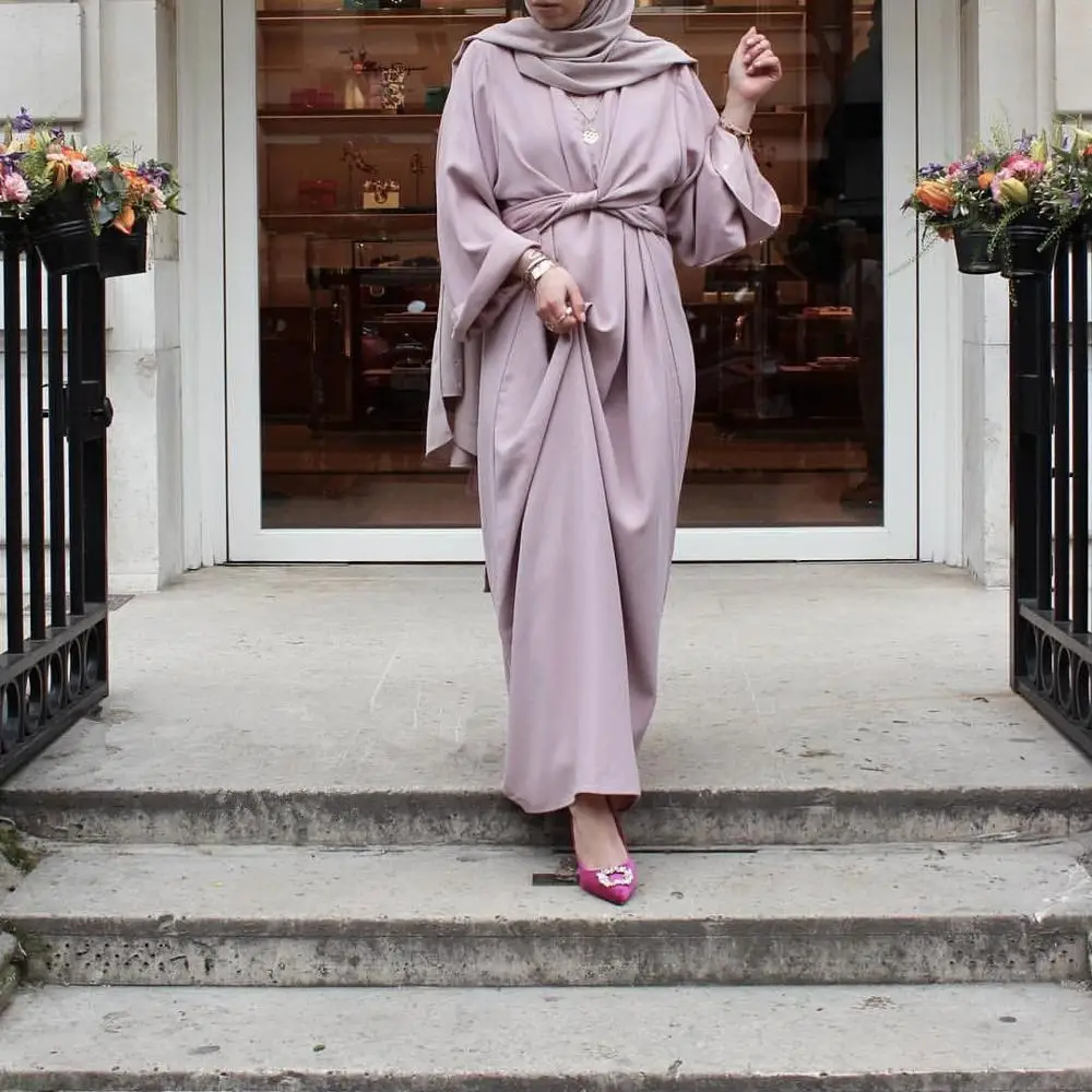 
Zakiyyah LR186 Causal Dubai Abaya Fabric Muslim Women Stylish Dress Long Sleeve Malay Gamis Indonesia Islamic Clothing 