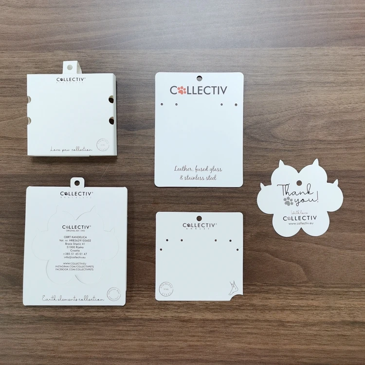 Customized Bracelet Hanging Cards Jewelry Display Card Gift Packaging Necklace Earring Holder Cards