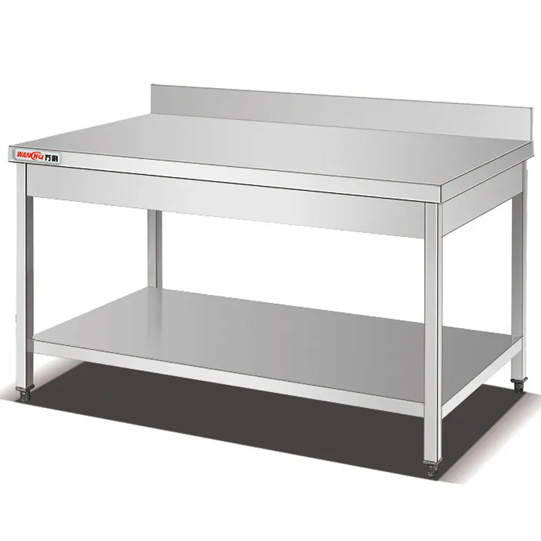 Гостиничное кухонное оборудование двухуровневый кухонный стол из нержавеющей стали/коммерческий двухслойный для приготовления пищи